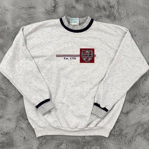 Vintage Est 1776 USA White Crew Neck Sweater